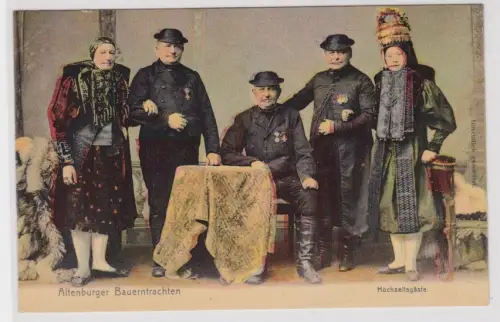 26293 AK Altenburger Bauerntrachten - Hochzeitsgäste 1909
