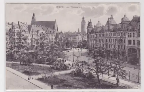 56812 Ak Leipzig Am Thomasring um 1920