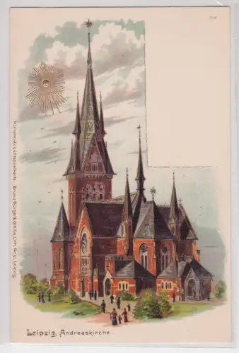 907871 Ak Lithografie Leipzig Andreaskirche, Verlag Bruno Bürger um 1900