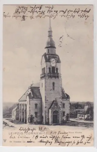 95100 Ak Leipzig Connewitz Neue Kirche 1904