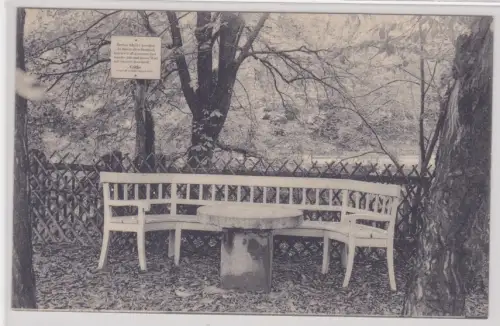 908762 Ak Schillertisch im Garten des Schillergärtchens in Jena. um 1930