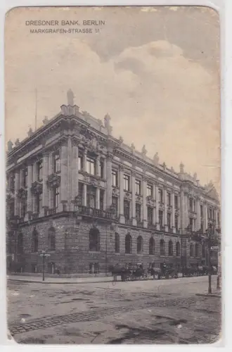 910145 Ak Berlin Dresdner Bank Markgrafen-Strasse 51, 1912