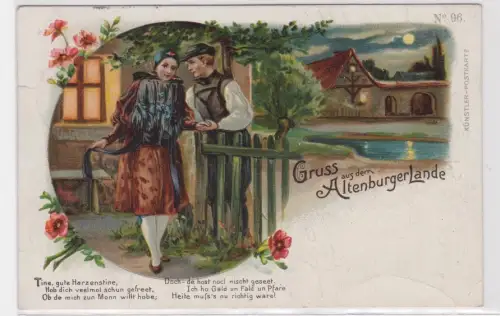 16313 Ak Gruss aus dem Altenburger Lande - Bauerntrachten, Louis Henk's No. 96
