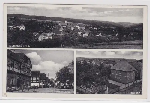 58514 Mehrbild Ak Tautenhain in Thüringen an der Kanone, Siedlung um 1940