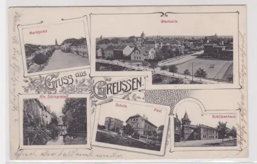 15669 Mehrbild Ak Gruß aus Greussen Schützenhaus 1907