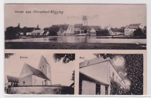 41517 Mehrbild Ak Gruß aus Römerbad-Gögging Bad, Kirche usw. 1912