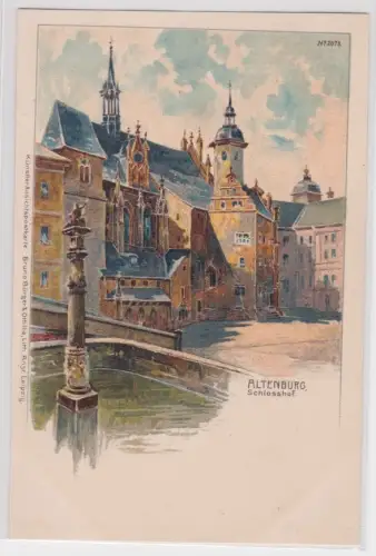 92729 Künstler Ak Altenburg - Schlosshof, Bruno Bürger No. 2079 um 1900