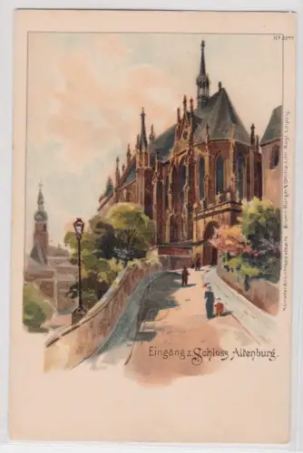 73375 Künstler Ak Altenburg - Eingang z. Schloss, Bruno Bürger No. 2077 um 1900