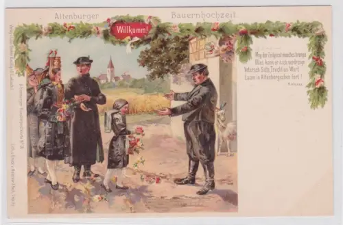 93559 Künstler Ak Altenburger Bauernhochzeit um 1900