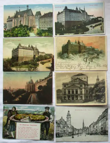 55656 / 8 Ak Altenburg - Markt, Theater, Schloss, Ziegenkäse um 1920