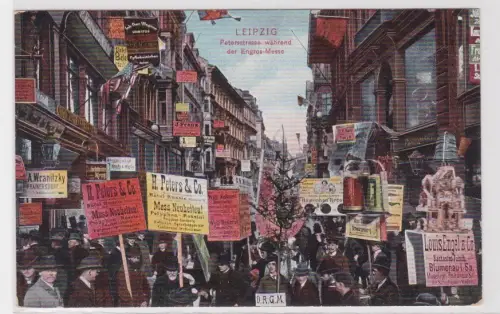 902010 Ak Leipzig Petersstrasse während der Engros-Messe um 1940