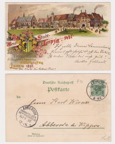 56396 Ak Lithografie Leipzig Sächs.-Thür. Gewerbeausstellung 1897