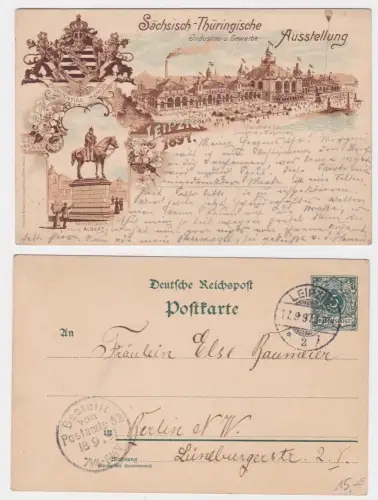 98344 Ak Lithografie Leipzig Sächs.-Thür. Gewerbeausstellung 1897