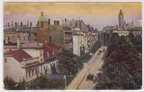 909589 Ak Leipzig Am Flossplatz 1912