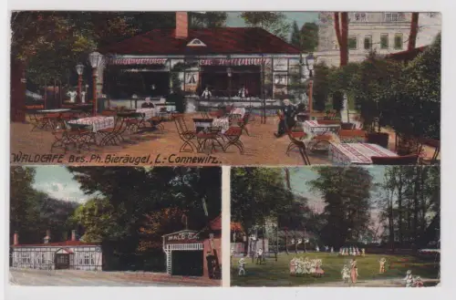 910479 Ak Wald-Café in Leipzig-Connewitz, Bes. PH. Bieräugel. 1919