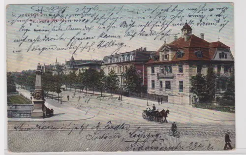 910471 Ak Carl-Tauchnitz-Straße in Leipzig. 1907
