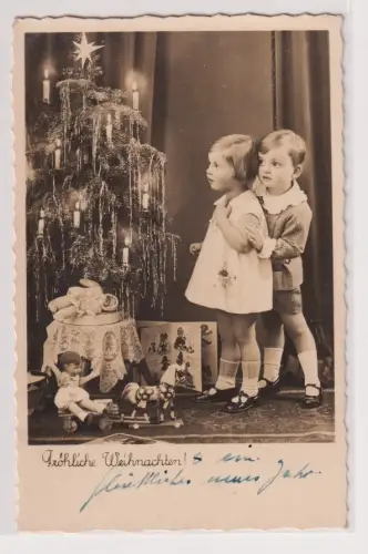56417 AK Fröhliche Weihnachten - 2 Kinder bestaunen den Weihnachtsbaum 1941