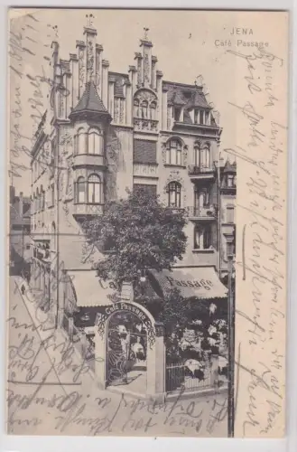 90796 Ak Jena Café Passage 1913