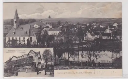 98762 Mehrbild Ak Rathewalde sächsische Schweiz Ritters Gasthof 1910