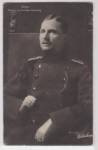 27423 Ak Ernst Herzog von Sachsen Altenburg in Uniform 1915
