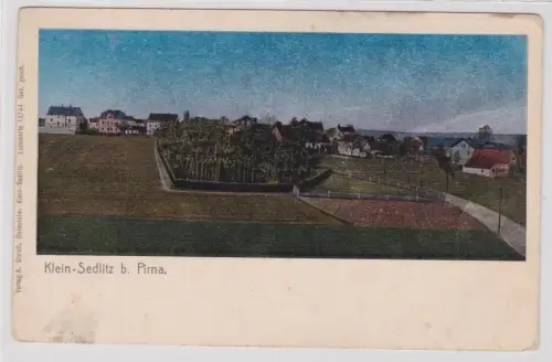 909655 Lunakarte Ak Klein-Sedlitz bei Pirna Totalansicht um 1910
