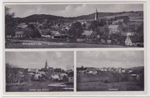 88216 Mehrbild Ak Wehrsdorf Kirche, Schule, Siedlung 1936