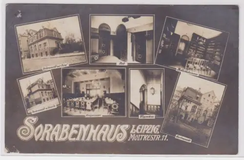 910482 Mehrbild Ak Sorabenhaus. Leipzig, Moltkestr.11. 1909