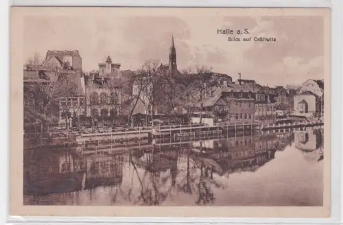 909626 Ak Halle a. S. Blick auf Cröllwitz. 1924