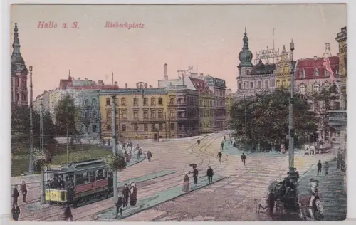 908751  Ak Halle a.S. Riebeckplatz. um 1930