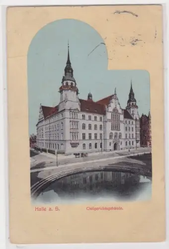 48749 Ak  Halle  a. S. Civilgerichtsgebäude. 1911