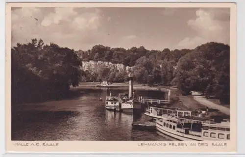 87920 Ak  Halle  a. d. Saale. Lehmann's Felsen an der Saale. 1935