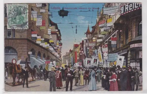 15417 Ak Leipzig Reichsstraße während der Messe 1912