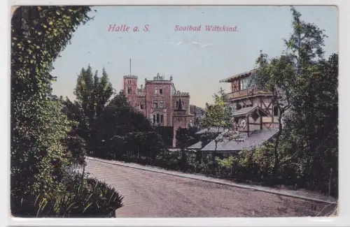 77384 Feldpost Ak Halle a.S. Soolbad Wittekind. 1916