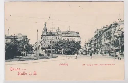 84561 Ak Gruss aus Halle a. S. Riebeckplatz. um 1930