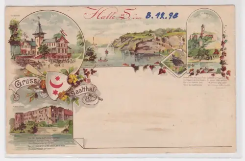 60085 Mehrbild Ak Gruss aus dem Saalthal. Halle a. S. den 8.12.1898.