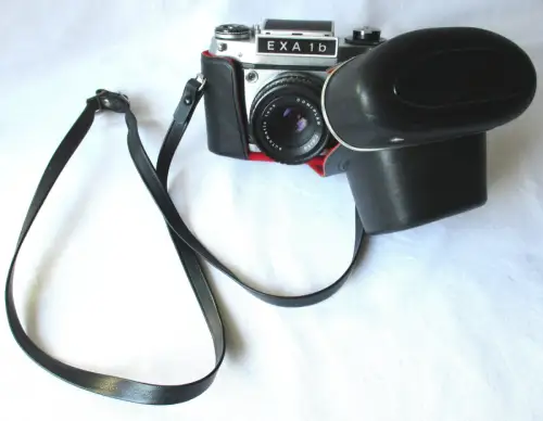 Spiegelreflexkamera + Tasche EXA 1b Dresden Domiplan 2.8/50 Meyer-Optik (158347)