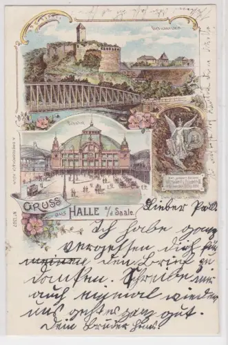 88323 Mehrbild Ak Gruss aus Halle a. S. Halle a. /d. Saale. 1903