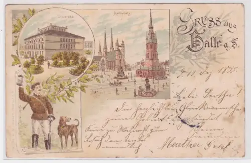 910121 Mehrbild Ak Gruss aus Halle a. S.  9.12.1895
