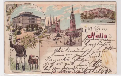 92346 Mehrbild Ak Gruss aus Halle a./ S.  1900