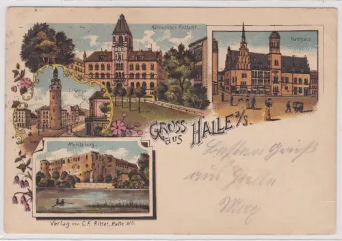 91265 Mehrbild Ak Gruss aus Halle a./ S. Verlag von C.F.Ritter. Halle a/S.  1914