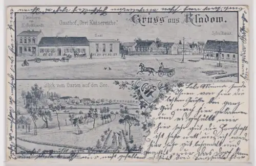 910131 Mehrbild Ak Gruß aus Kladow Gasthof "Drei Kaisereiche" 1902