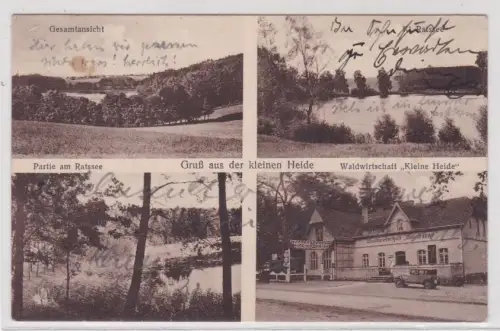 910376 Mehrbild Ak Gruß aus der kleinen Heide Waldwirtschaft usw. 1932