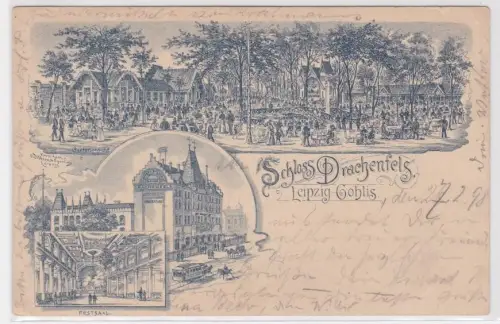909868 Mehrbild Ak Schloss Drachenfels Leipzig Gohlis 1898