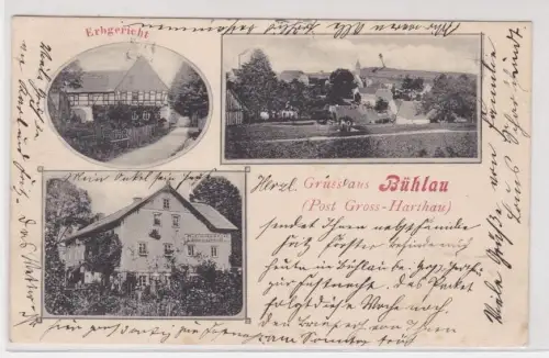 909559 Mehrbild Ak Gruß aus Bühlau (Post Gross-Harthau) Erbgericht 1903