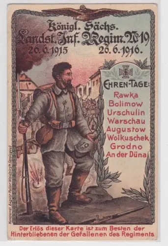 910435 Ak Zeithain Kgl.sächs.Landsturm Infanterie Regiment Nr.19, 1916