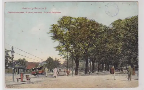908600 Ak Hamburg-Barmbeck Bramfelderstr. Steilshoperstr. Fuhlsbüttlerstr. 1917