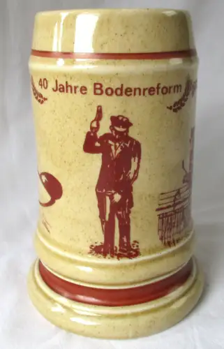 Bierkrug 40 Jahre Bodenreform 1945-1985 Steinkrug (125782)