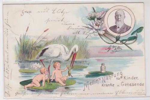 18641 Reklame Ak Mellin´s Nahrung für Kinder , Kranke u. Genesende 1900