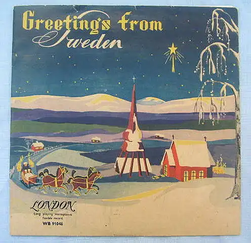 Weihnachten Vinyl LP Greetings from Sweden 1954 Musik WB. 91.046 London