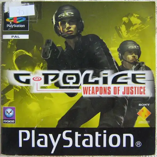 Spielanleitung G POLICE Weapons of Justice Playstation Booklet
